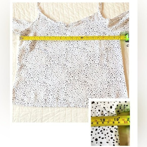 Dalmatian Print Cold Shoulder Blouse NEW - Picture 13 of 16